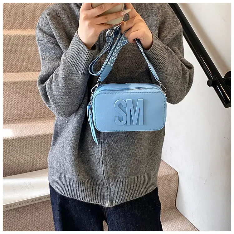 Women's Black Crossbody Bag with SM Logo — feature 10