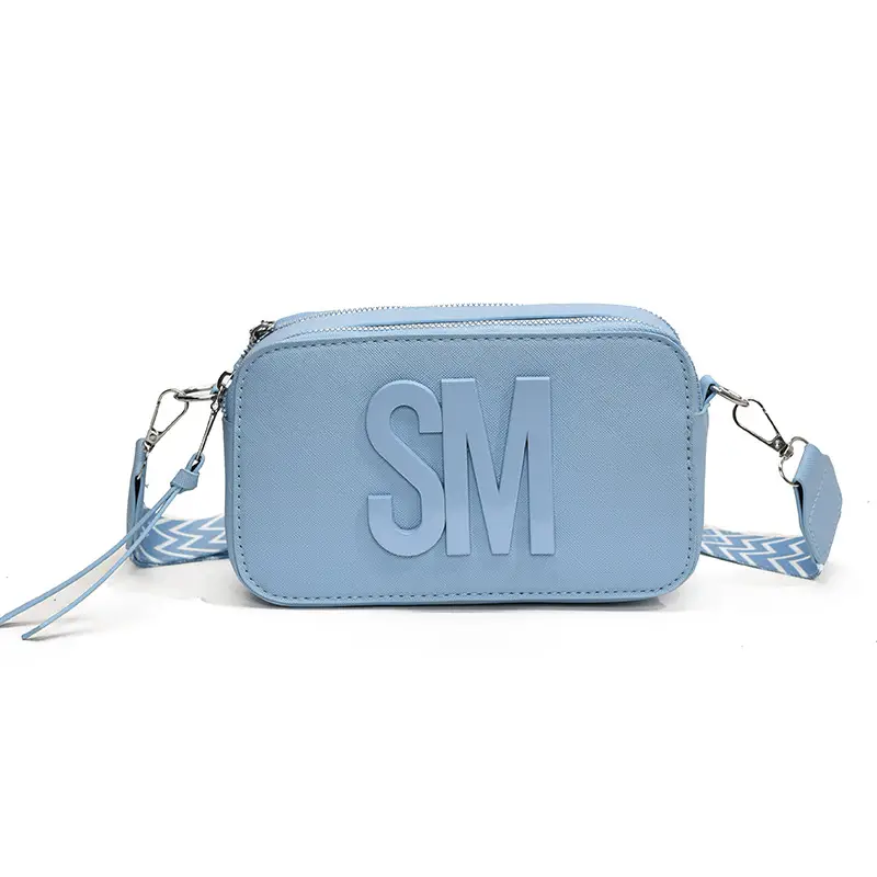 Women's Black Crossbody Bag with SM Logo - Image 3