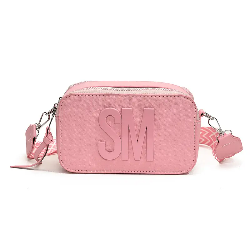 Women's Black Crossbody Bag with SM Logo - Image 4