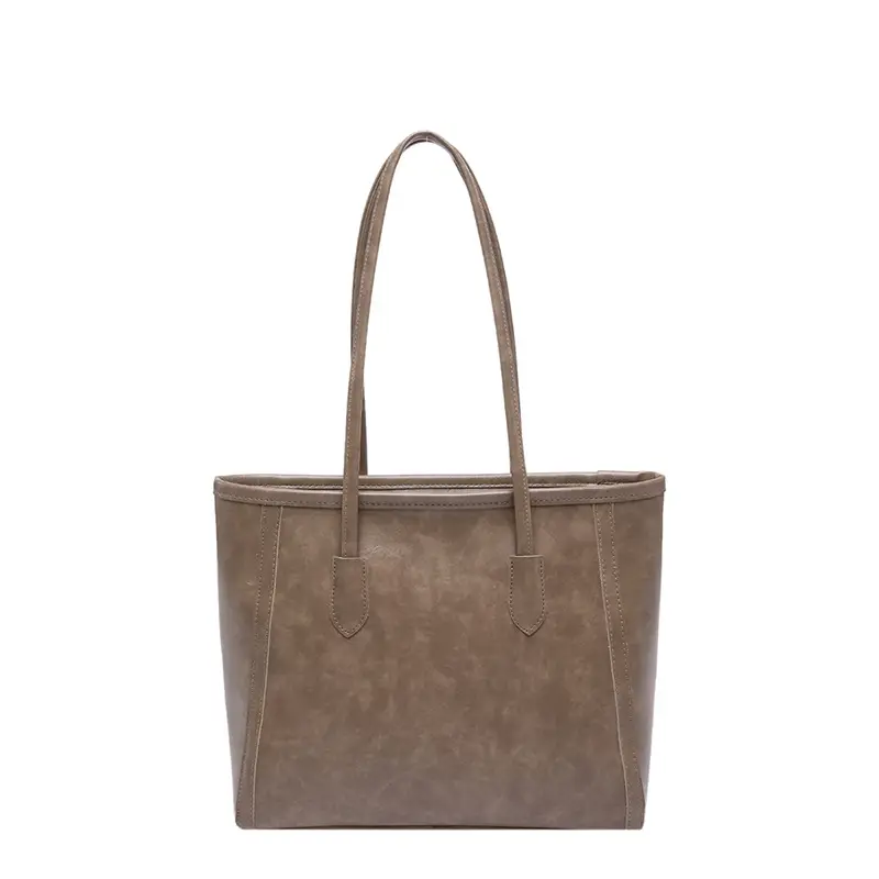 Brown Textured Korean Style Tote Bag 2025 - Image 9