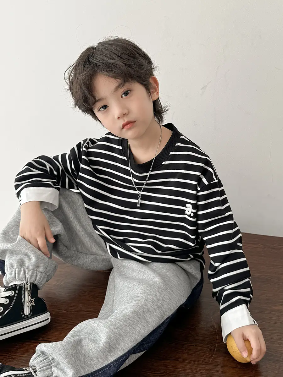 Boys Striped Cotton T-Shirt 10% Off
