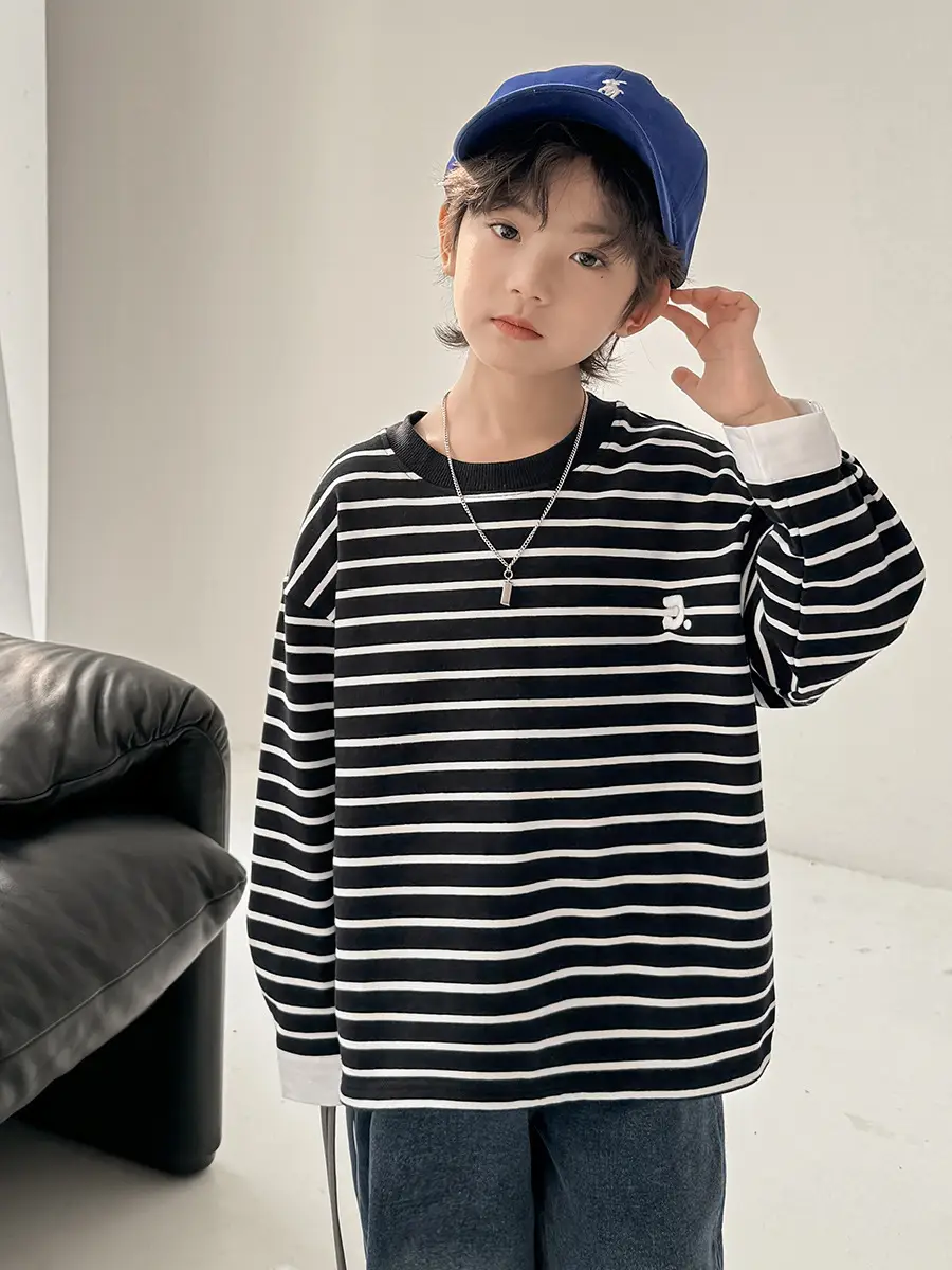 Boys Striped Cotton T-Shirt 10% Off