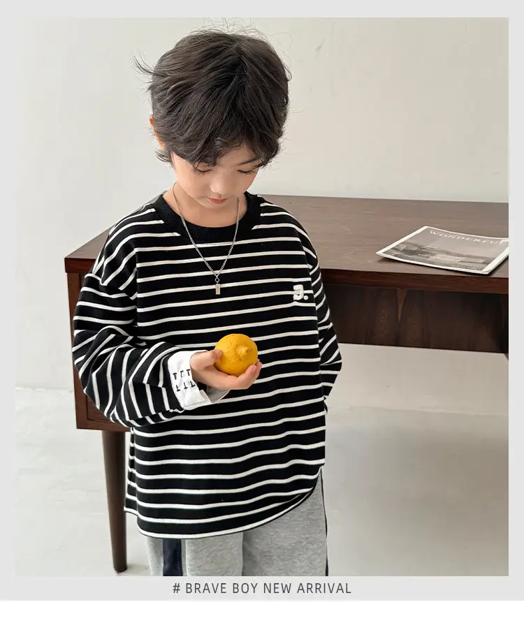 Boys Striped Cotton T-Shirt 10% Off — feature 2
