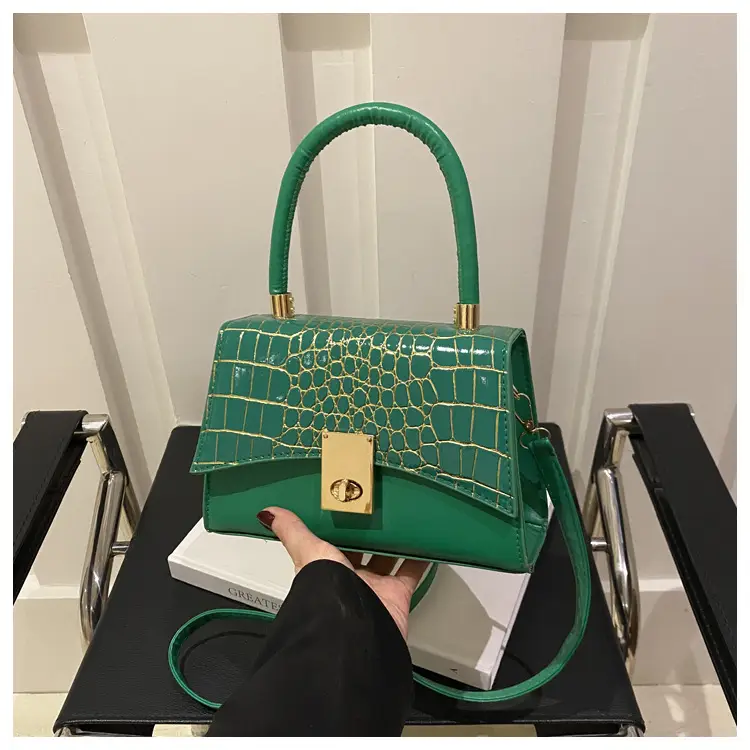 Small Red Crocodile Leather Shoulder Bag for Women — feature 22