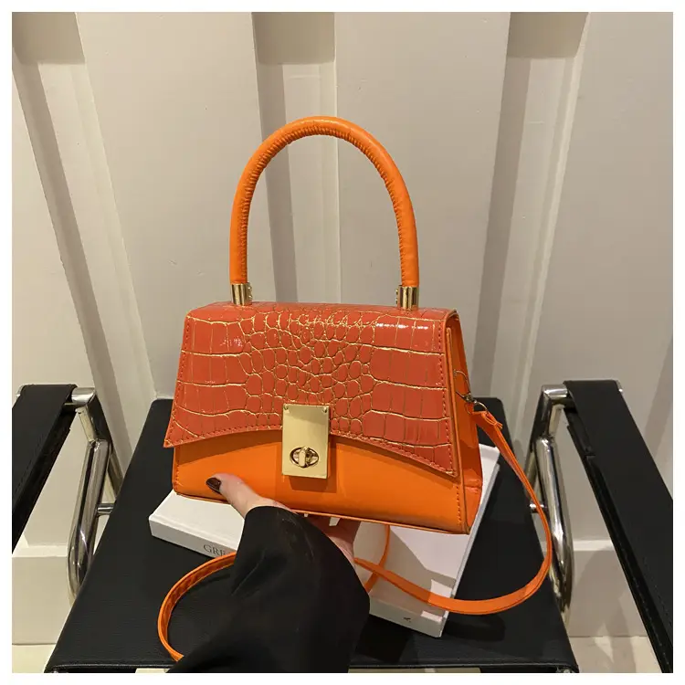 Small Red Crocodile Leather Shoulder Bag for Women — feature 24