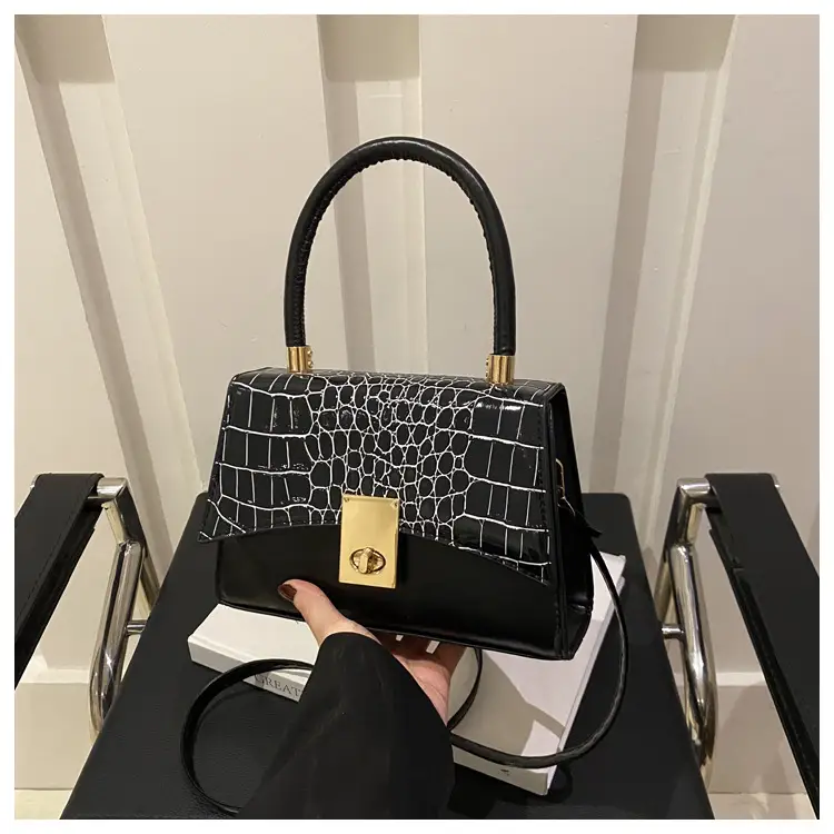 Small Red Crocodile Leather Shoulder Bag for Women — feature 25