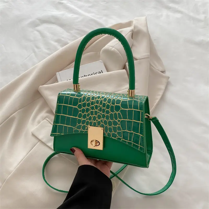 Small Red Crocodile Leather Shoulder Bag for Women - Image 5