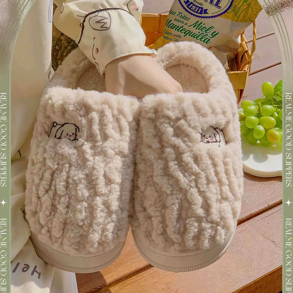 Fleece Lined Cotton Slippers for Men Women Autumn Winter — feature 5