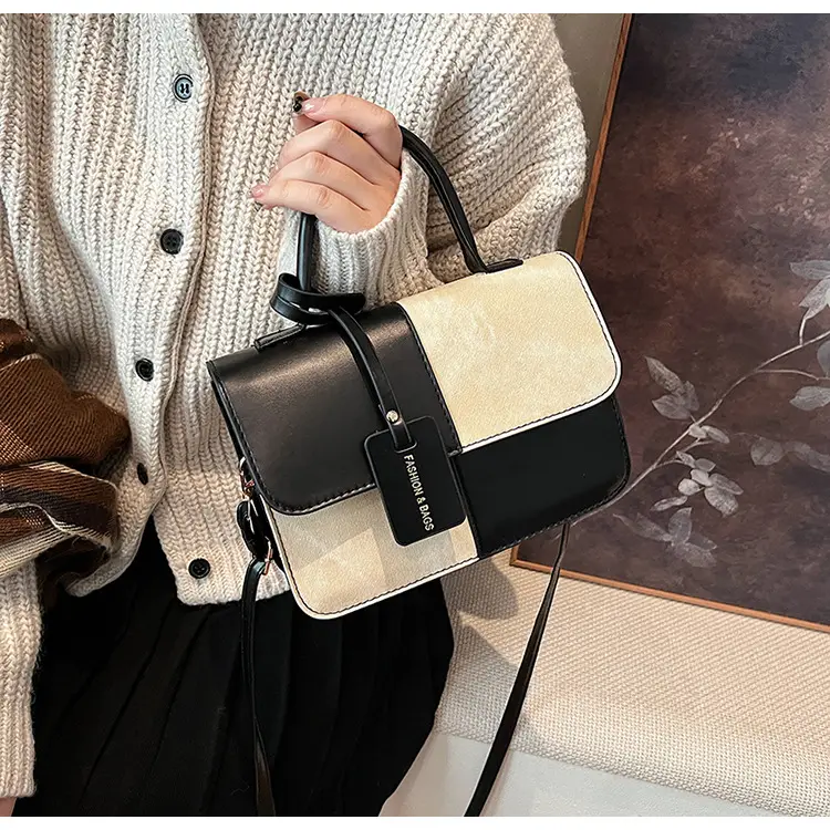 Women's Winter Contrast Brown Shoulder Bag — feature 21