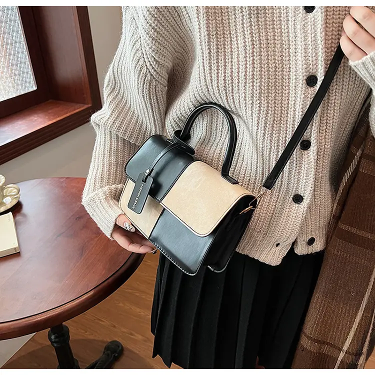 Women's Winter Contrast Brown Shoulder Bag — feature 22