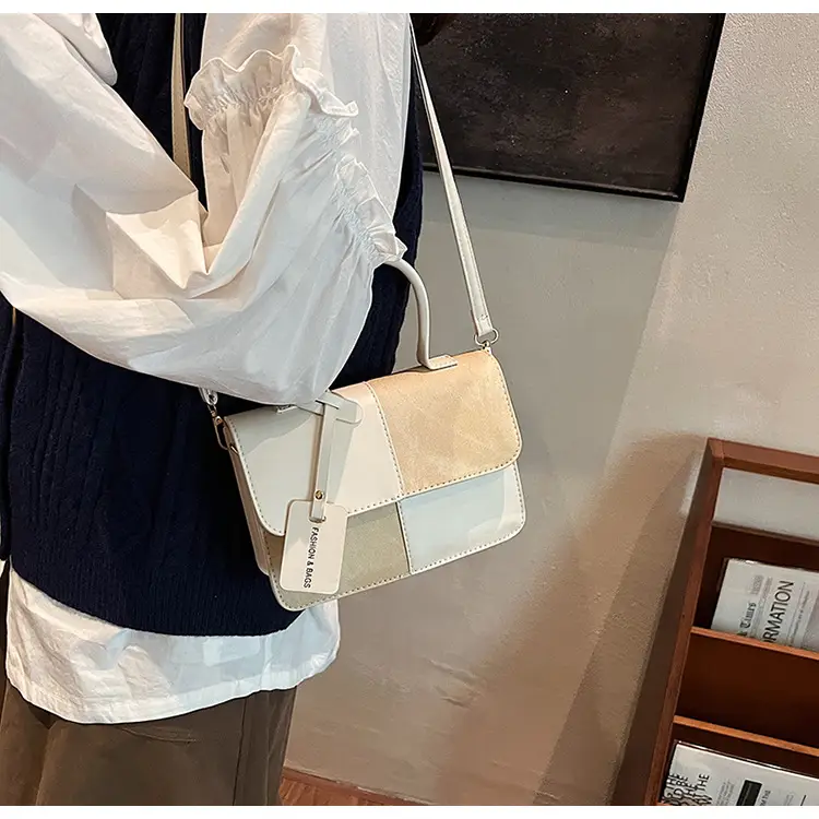Women's Winter Contrast Brown Shoulder Bag — feature 24