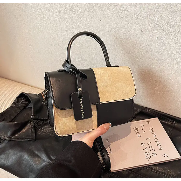 Women's Winter Contrast Brown Shoulder Bag — feature 25