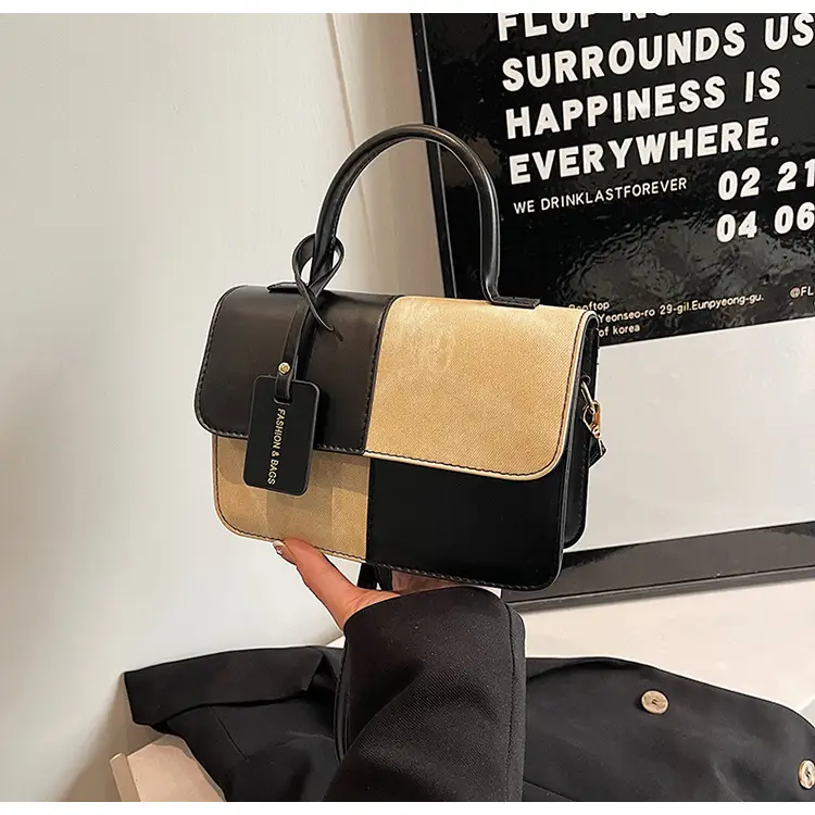 Women's Winter Contrast Brown Shoulder Bag — feature 27
