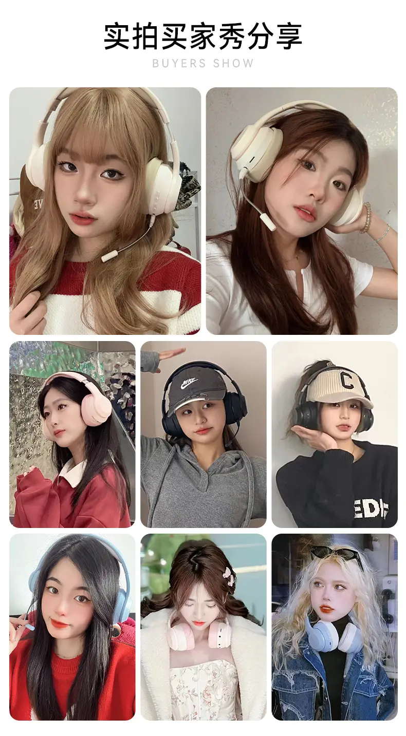 Wireless Bluetooth 5.3 Headset Cream Beige β feature 23