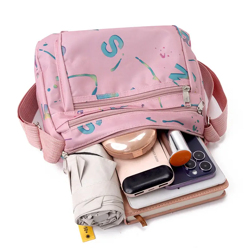 Women's Printed Nylon Shoulder Bag 2024 Winter New - Image 9