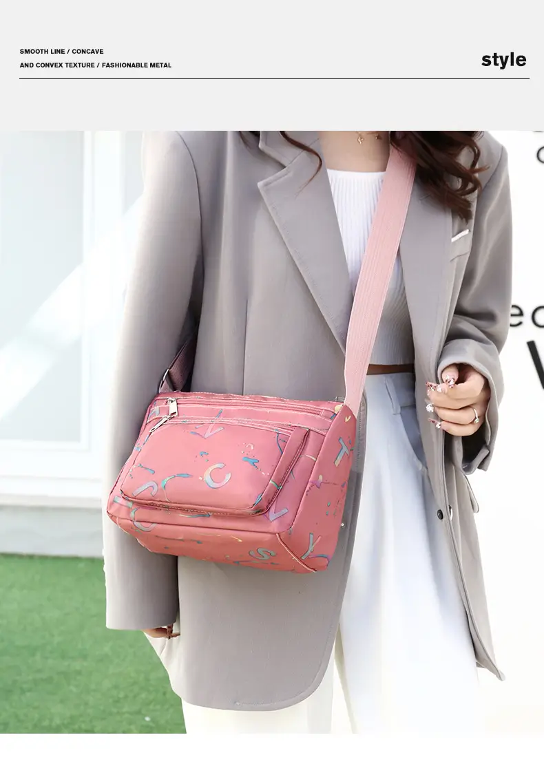 Women's Printed Nylon Shoulder Bag 2024 Winter New — feature 25
