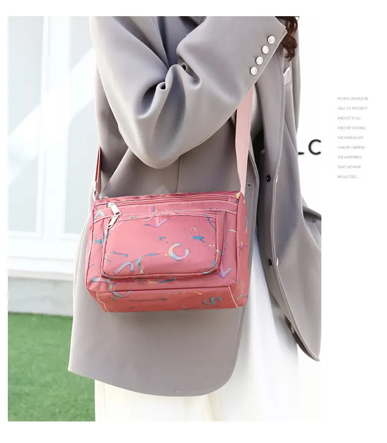 Women's Printed Nylon Shoulder Bag 2024 Winter New — feature 26