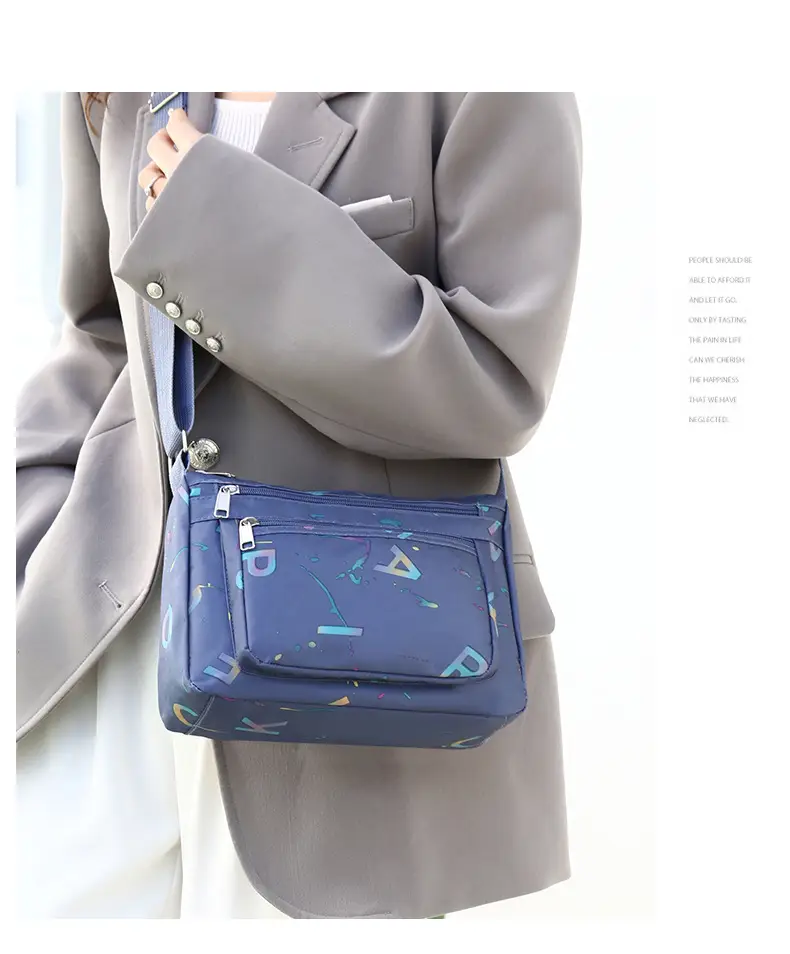 Women's Printed Nylon Shoulder Bag 2024 Winter New — feature 30