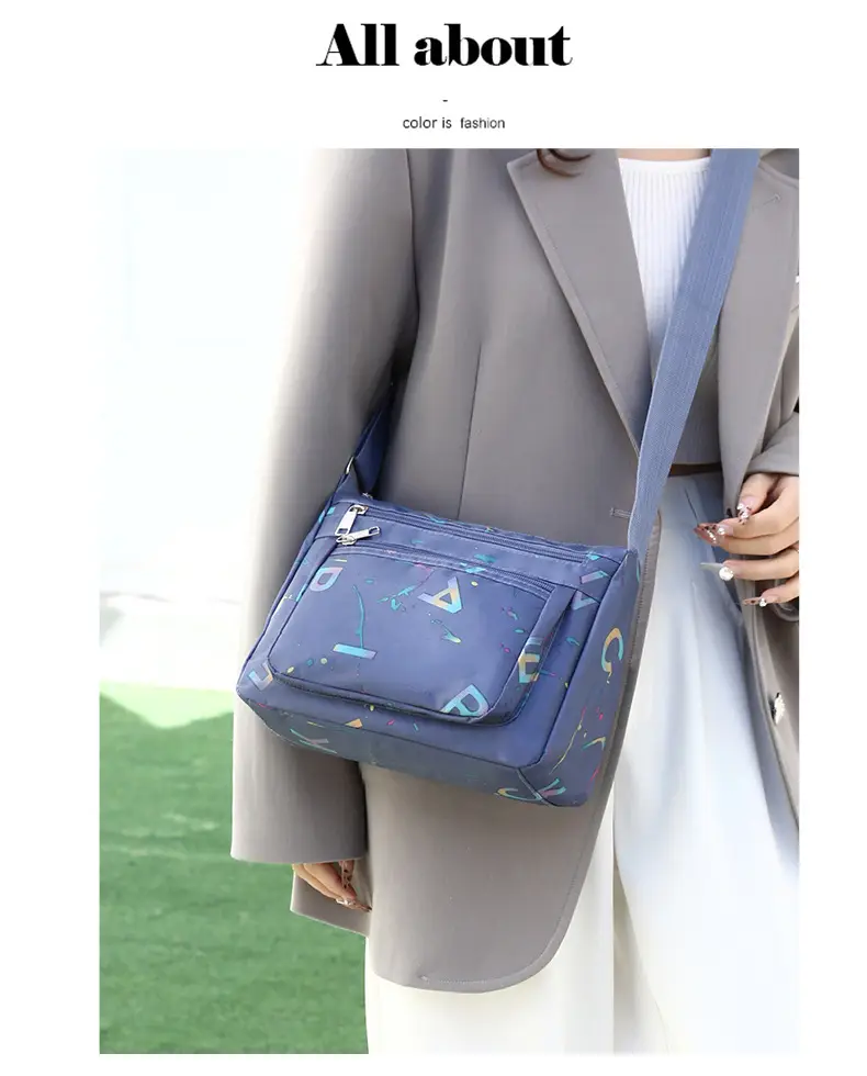 Women's Printed Nylon Shoulder Bag 2024 Winter New — feature 32