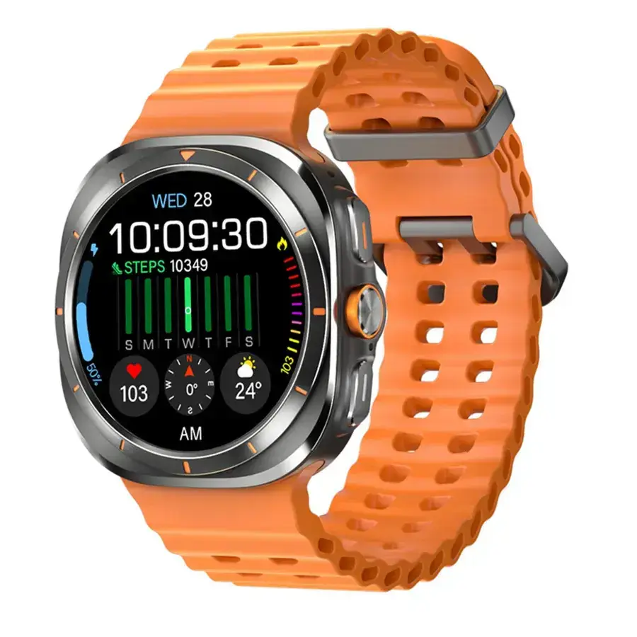 2024 W7 Smart Watch Black Round Dial Health Tracker - Image 7