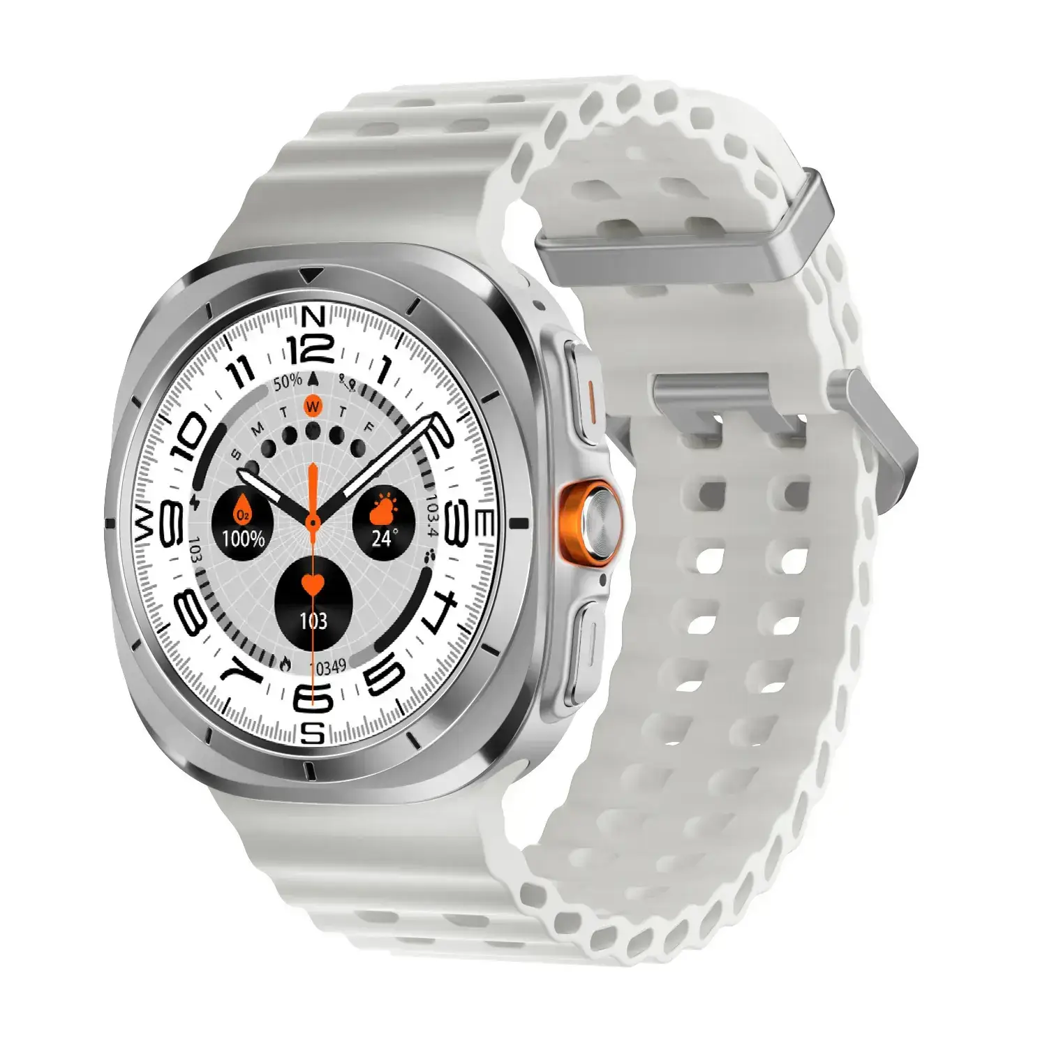 2024 W7 Smart Watch Black Round Dial Health Tracker - Image 8