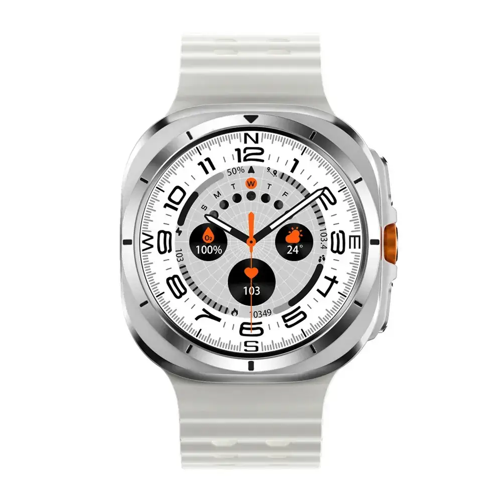 2024 W7 Smart Watch Black Round Dial Health Tracker - Image 2