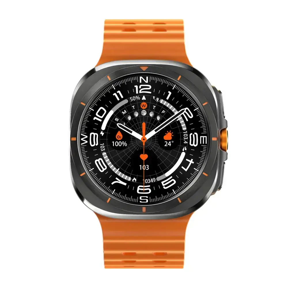 2024 W7 Smart Watch Black Round Dial Health Tracker - Image 3