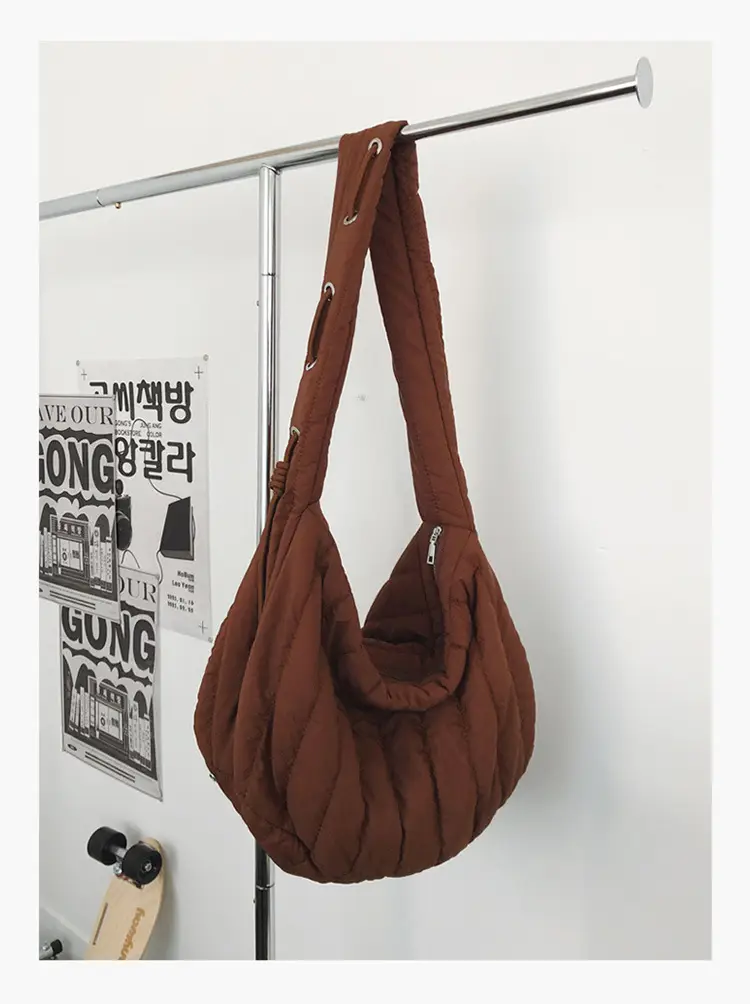 Women's 2024 Cotton Crossbody Bag Green Brown — feature 17