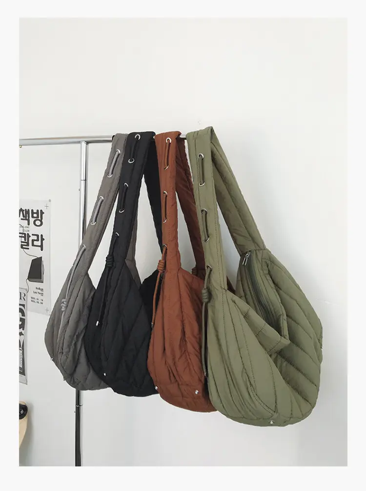 Women's 2024 Cotton Crossbody Bag Green Brown — feature 21