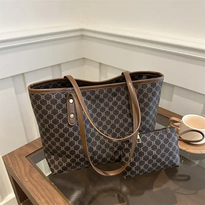 Women's Brown Patterned Shoulder Bag 2024 Winter New - Image 4