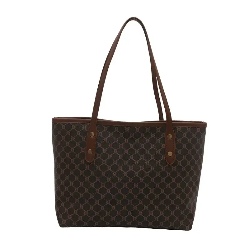 Women's Brown Patterned Shoulder Bag 2024 Winter New - Image 8