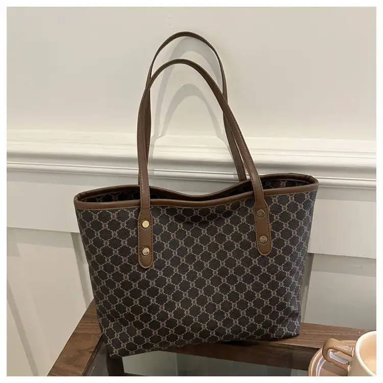 Women's Brown Patterned Shoulder Bag 2024 Winter New — feature 11