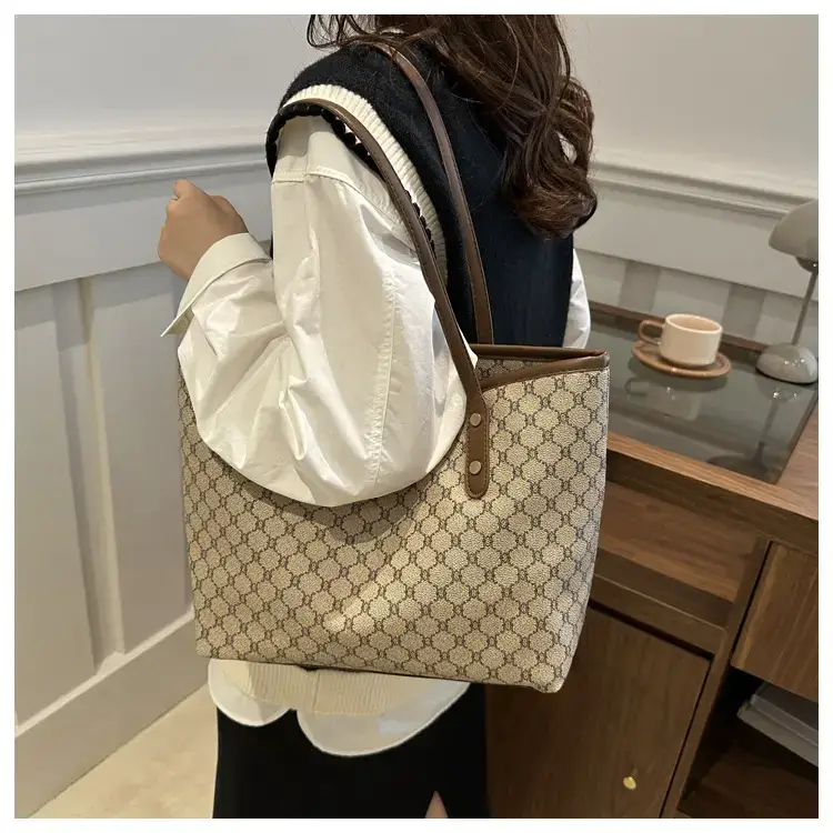 Women's Brown Patterned Shoulder Bag 2024 Winter New — feature 20