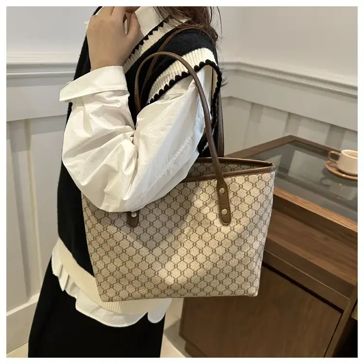 Women's Brown Patterned Shoulder Bag 2024 Winter New — feature 21