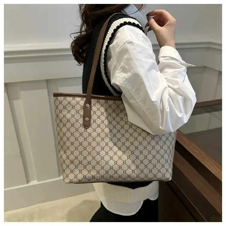 Women's Brown Patterned Shoulder Bag 2024 Winter New — feature 22
