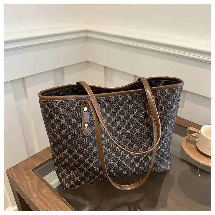 Women's Brown Patterned Shoulder Bag 2024 Winter New — feature 9