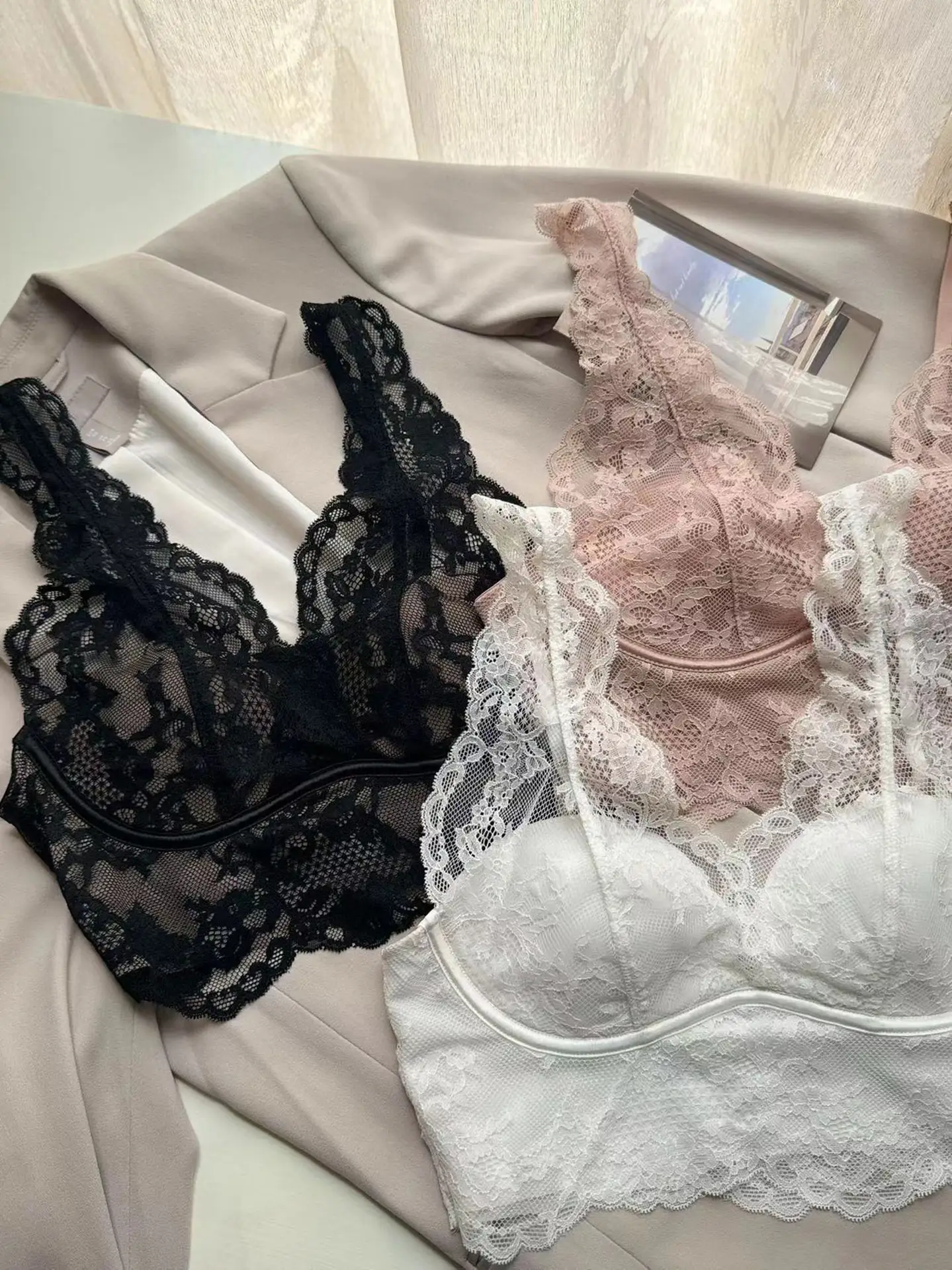 Naked Lace Underwear Pink French Dragon Vest — feature 2