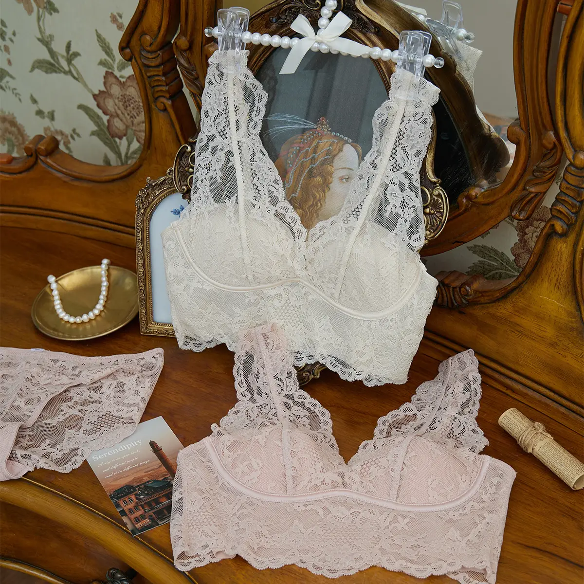 Naked Lace Underwear Pink French Dragon Vest — feature 7