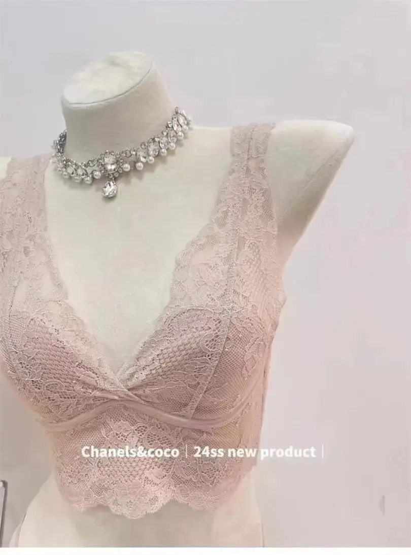 Naked Lace Underwear Pink French Dragon Vest - Image 6