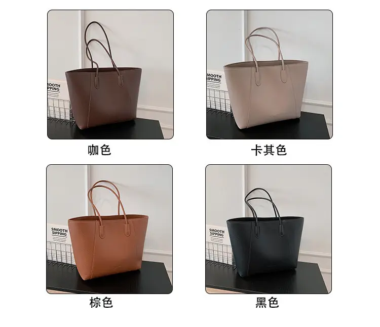 Women's Large Capacity Shoulder Tote Bag Beige 2026 — feature 10