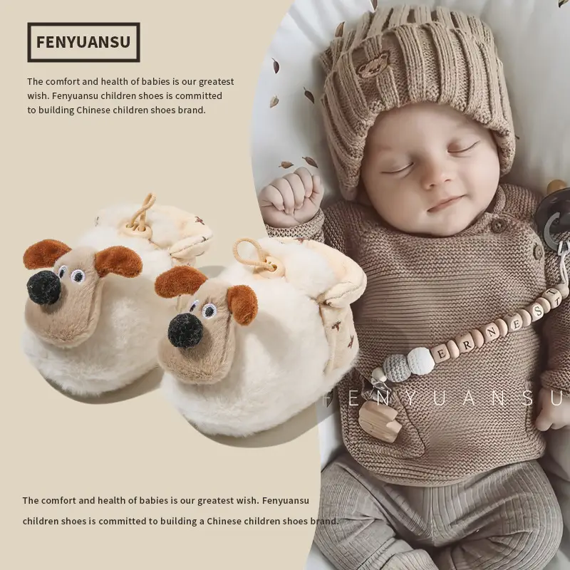 winter newborn baby shoes socks baby shoes June-December newborn shoes cotton shoes warm fleece-lined soft bottom - Image 6