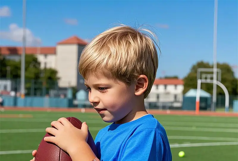 Teen Silicone Rugby Bracelet with Ball Theme — feature 1