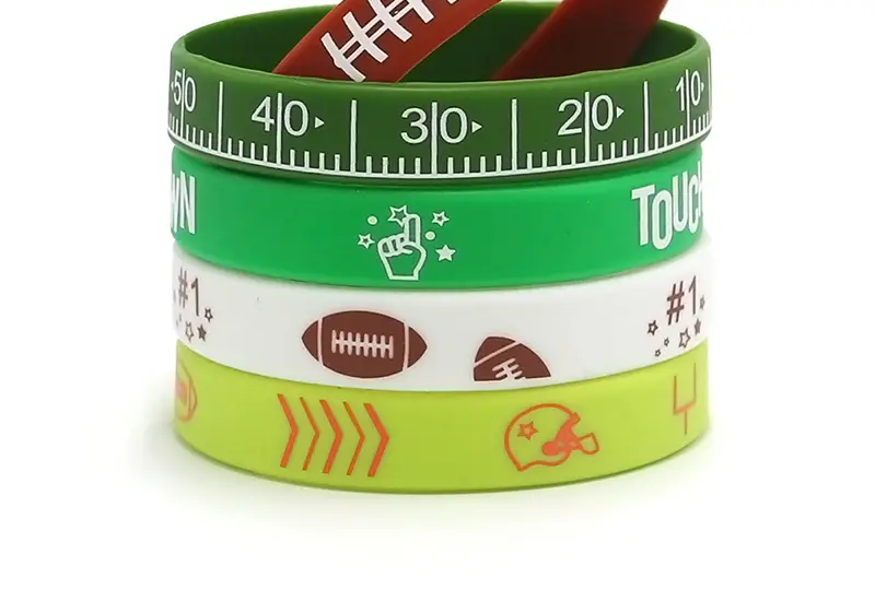 Teen Silicone Rugby Bracelet with Ball Theme — feature 12