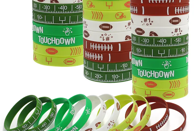Teen Silicone Rugby Bracelet with Ball Theme — feature 3
