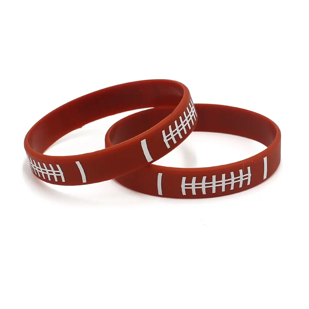 Teen Silicone Rugby Bracelet with Ball Theme