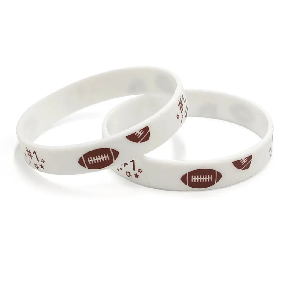 Teen Silicone Rugby Bracelet with Ball Theme