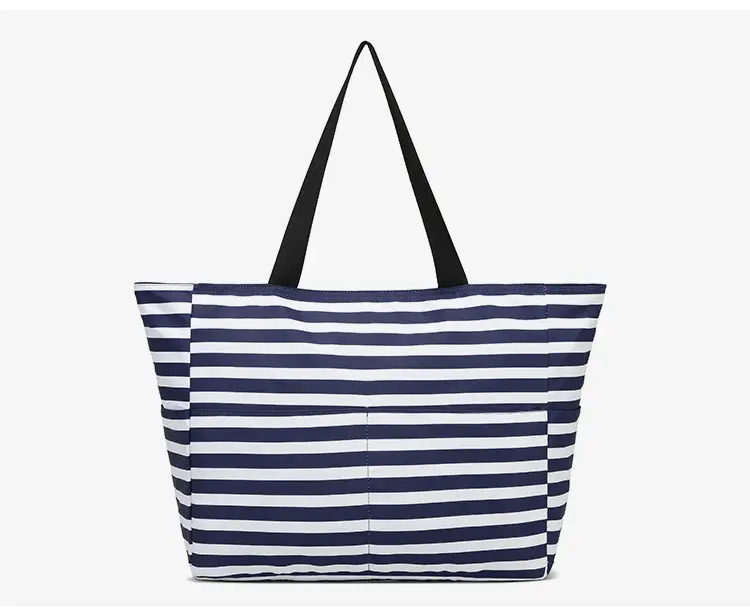 Cross-Border Travel Folding Striped Waterproof Beach Bag — feature 16