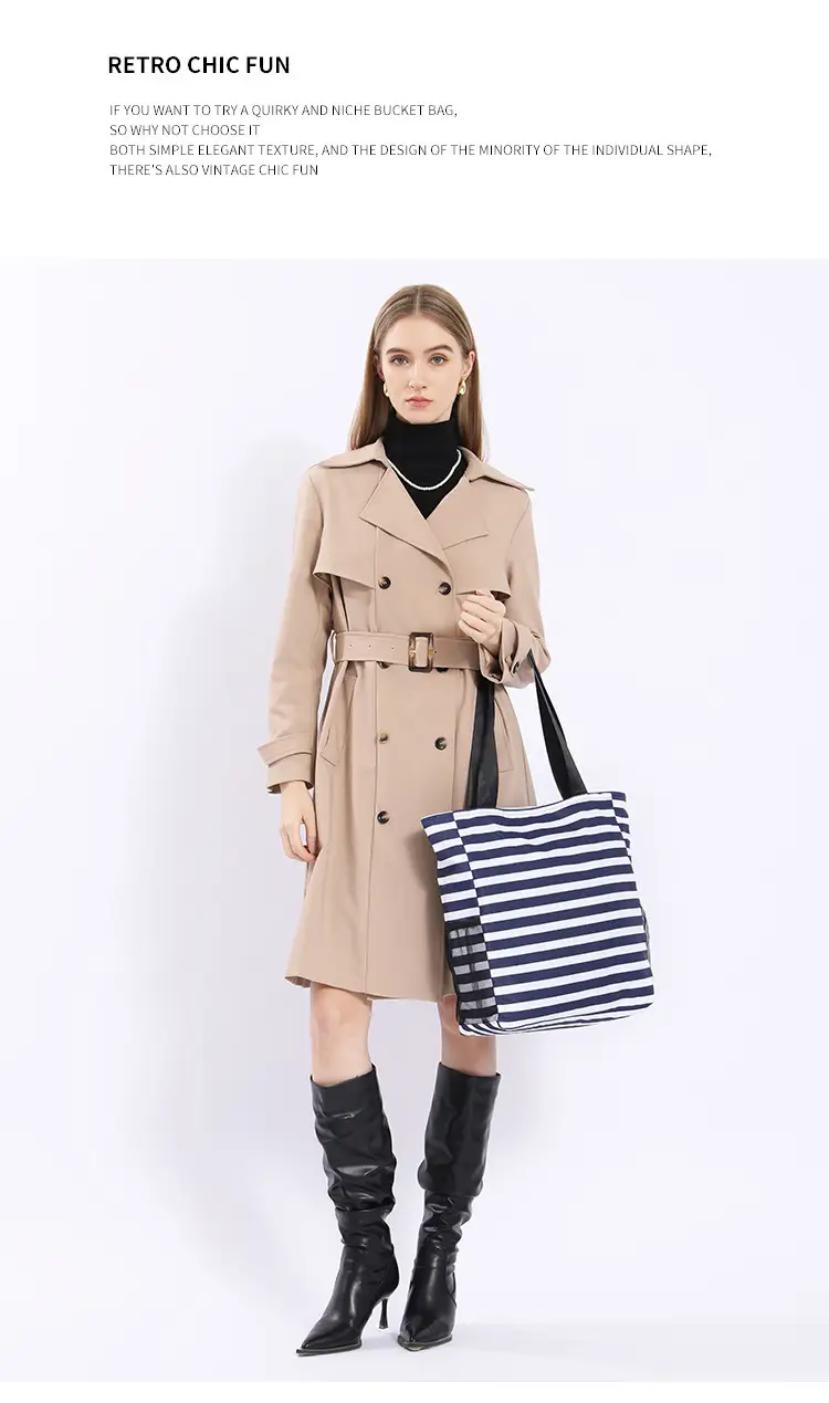 Cross-Border Travel Folding Striped Waterproof Beach Bag — feature 17