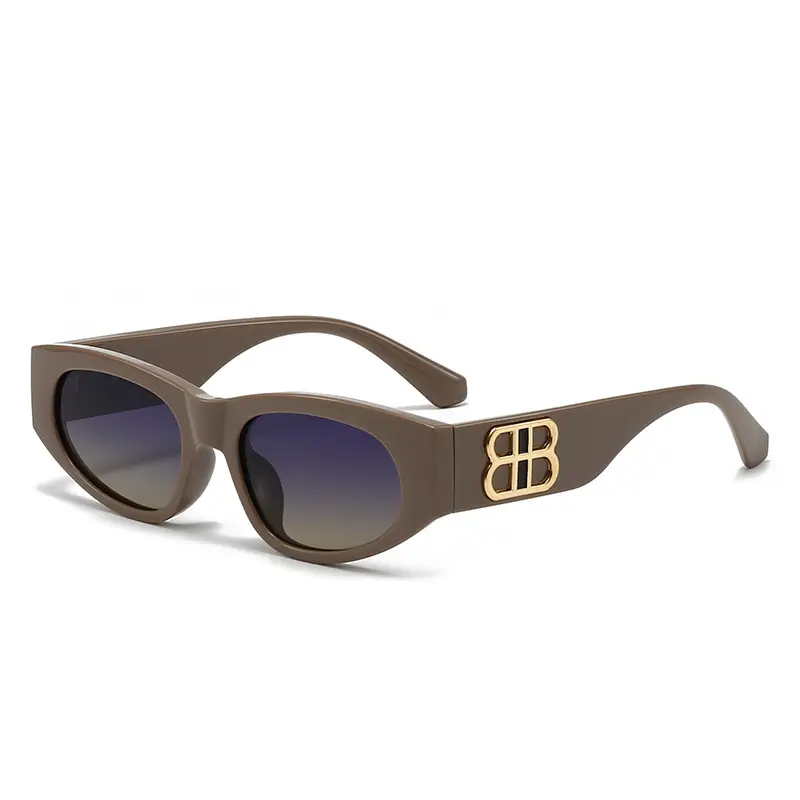 Women's Polarized Sunglasses Brown Cat's Eye Design - Image 10