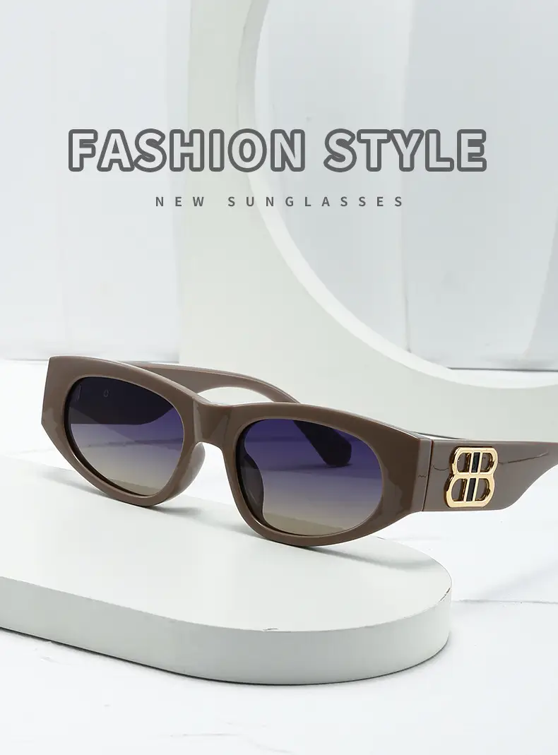 Women's Polarized Sunglasses Brown Cat's Eye Design — feature 1